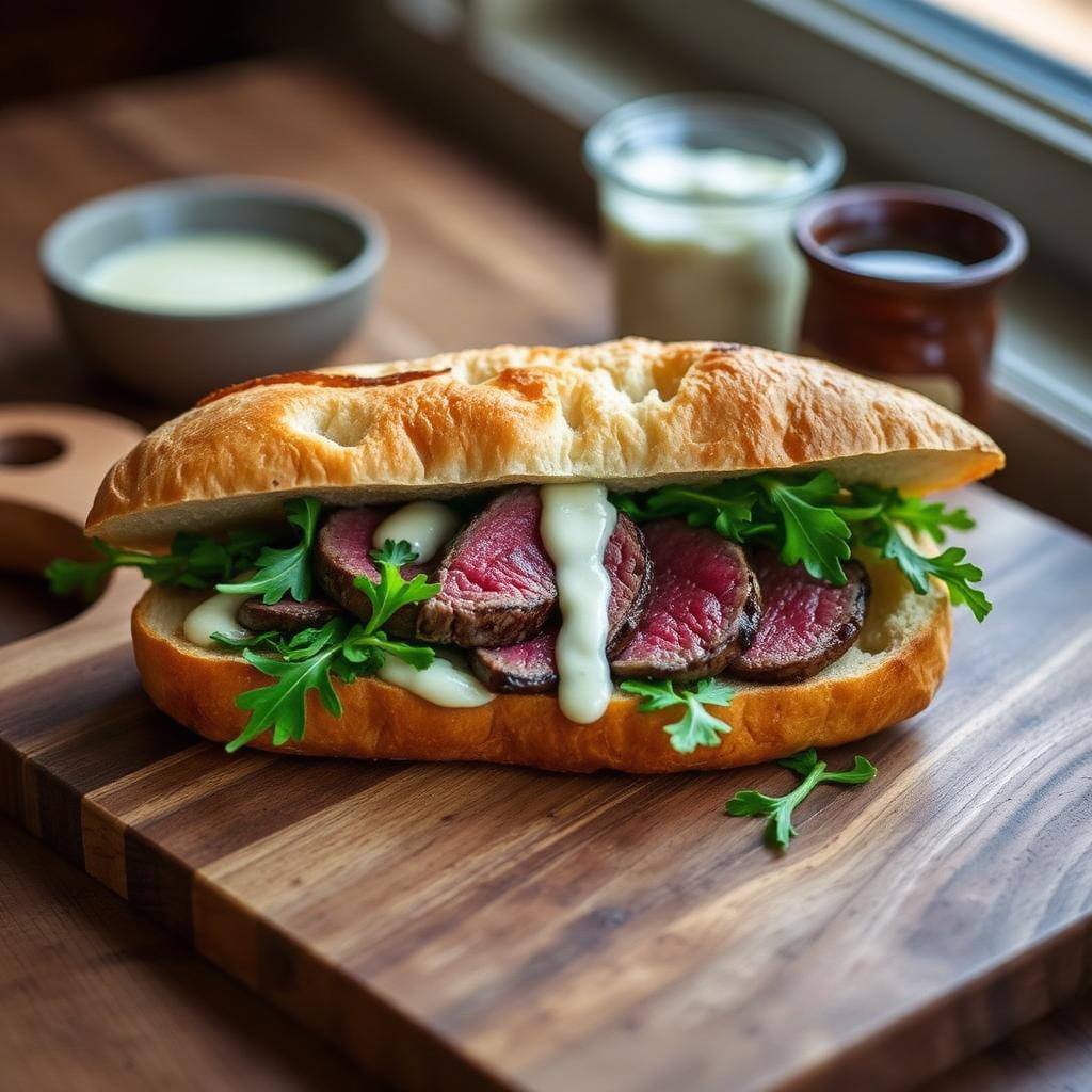 Garlic Aioli Steak Sandwich
